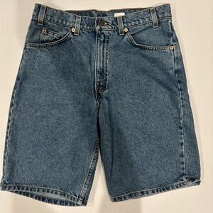 VTG Levi Strauss Levi's 550 Relaxed Fit Denim Short Orange Tab 1997 Men's 32x10”